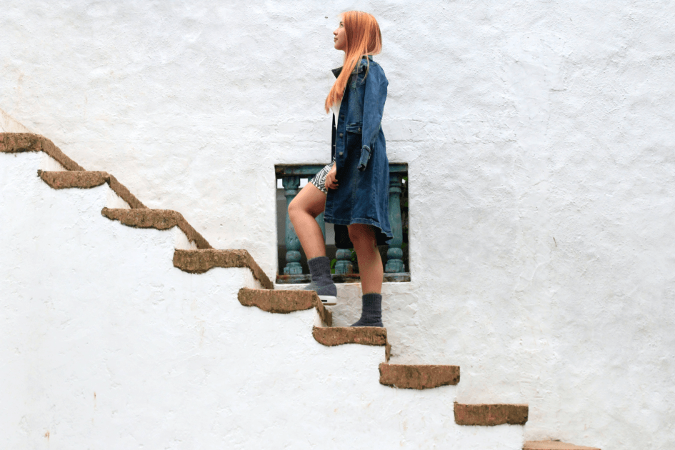 Person climbing the stairs to get their information security program off the ground