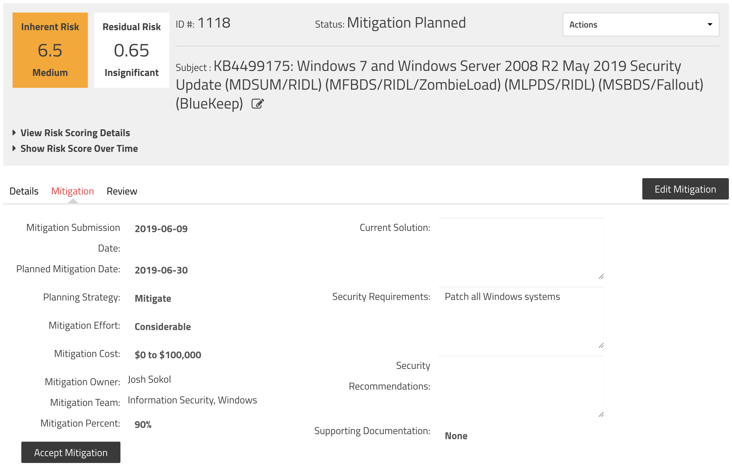 CVE-2019-0708 Mitigation