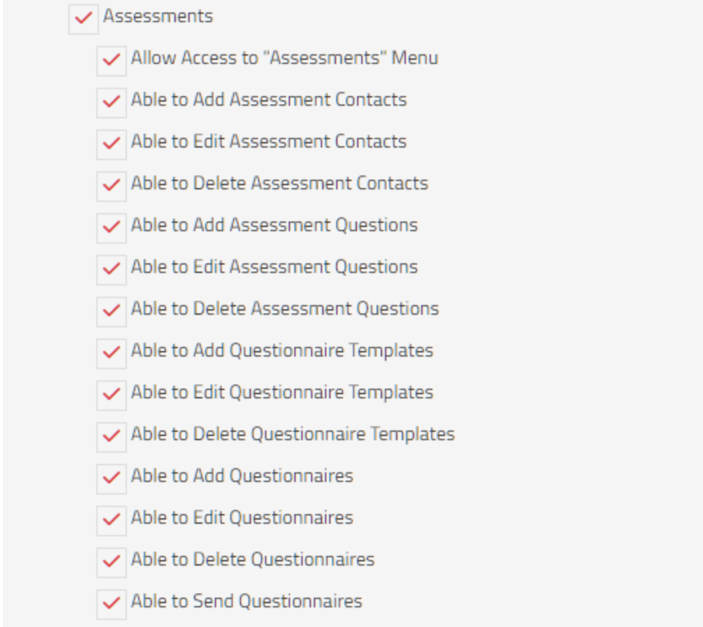 New Assessment Permissions
