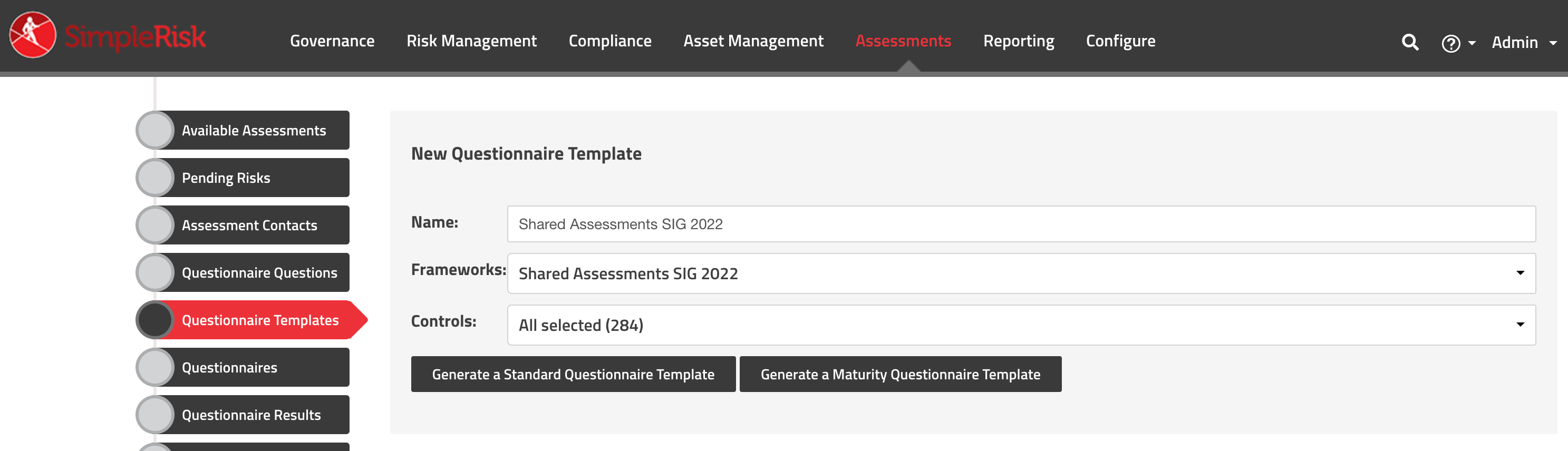 Shared Assessments SIG 2022