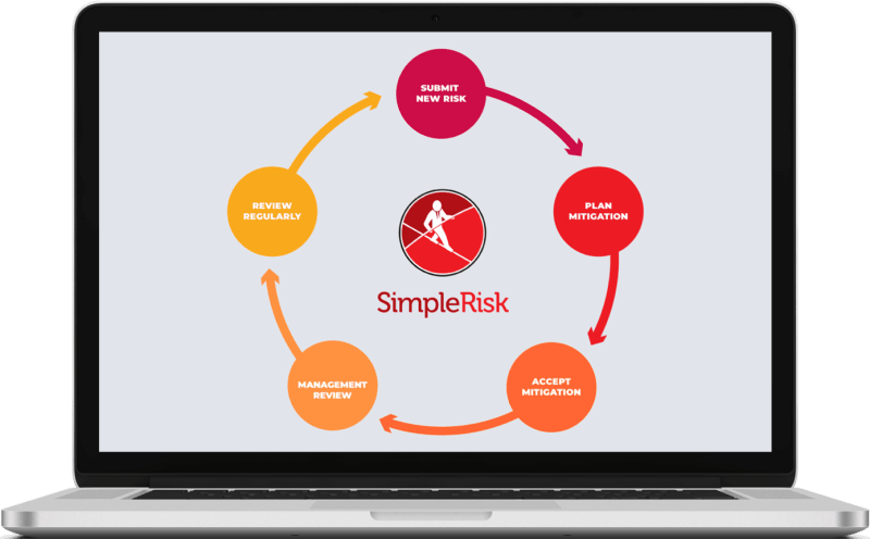 Laptop with SimpleRisk video